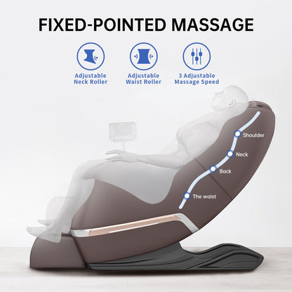 Real Relax Zero Gravity Full Body Massage Chair with Heat, Bluetooth & Shiatsu Massage