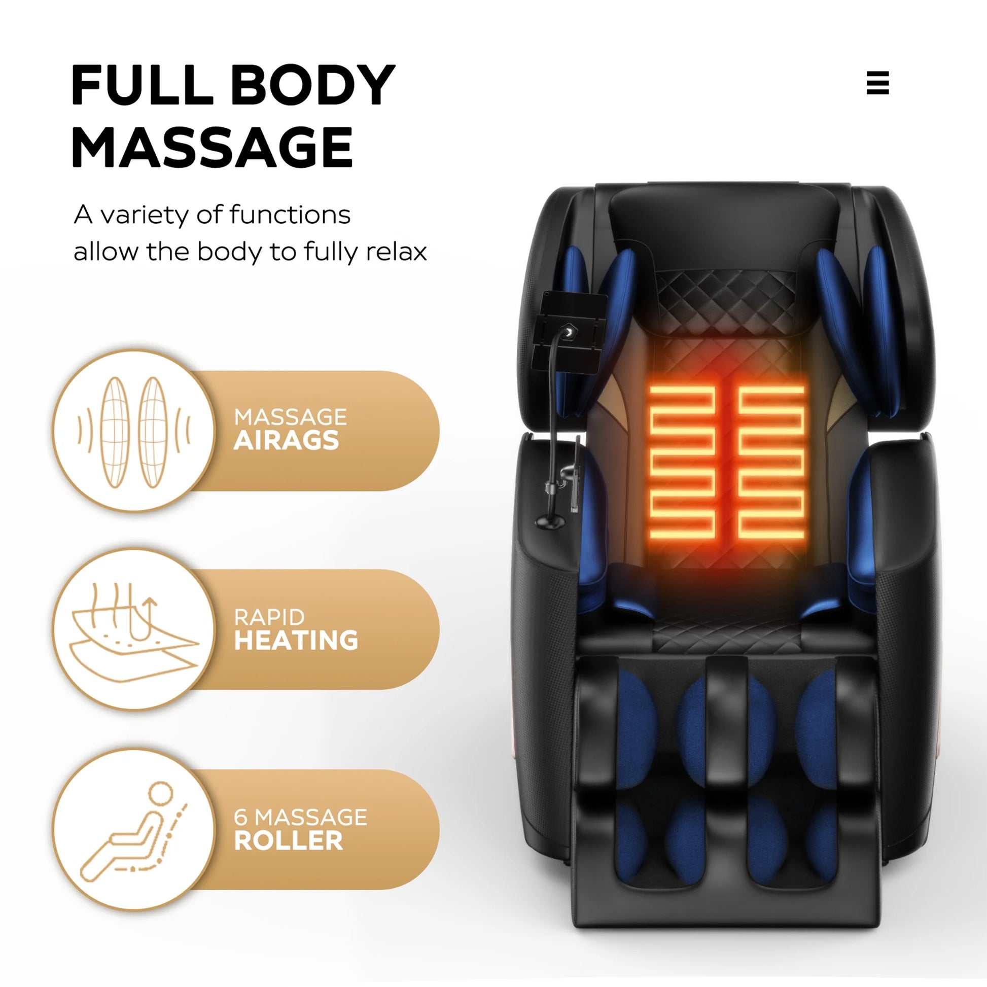 Elevated Living™ Full Body Zero Gravity Massage Chair