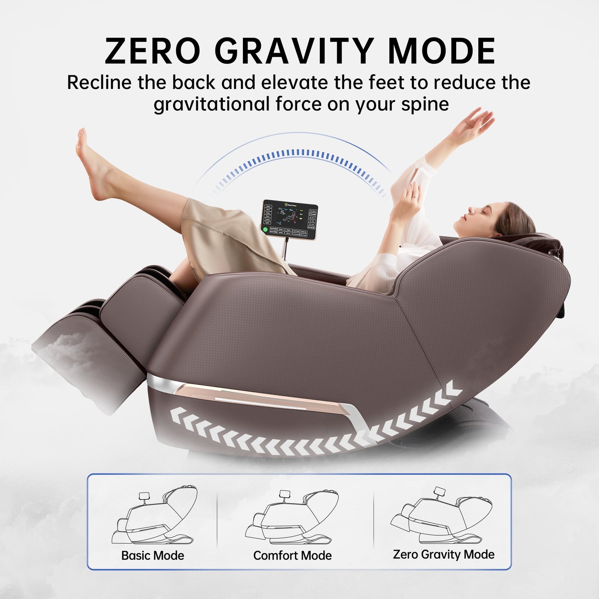 Real Relax Zero Gravity Full Body Massage Chair with Heat, Bluetooth & Shiatsu Massage