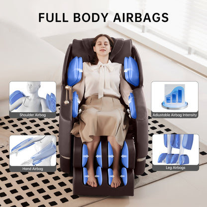 Real Relax Zero Gravity Full Body Massage Chair with Heat, Bluetooth & Shiatsu Massage